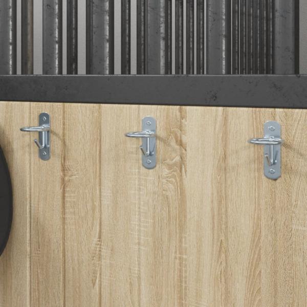 ARDEBO.de - Eimerhaken 3 Stk. Wandmontage Silbern Verzinkter Stahl