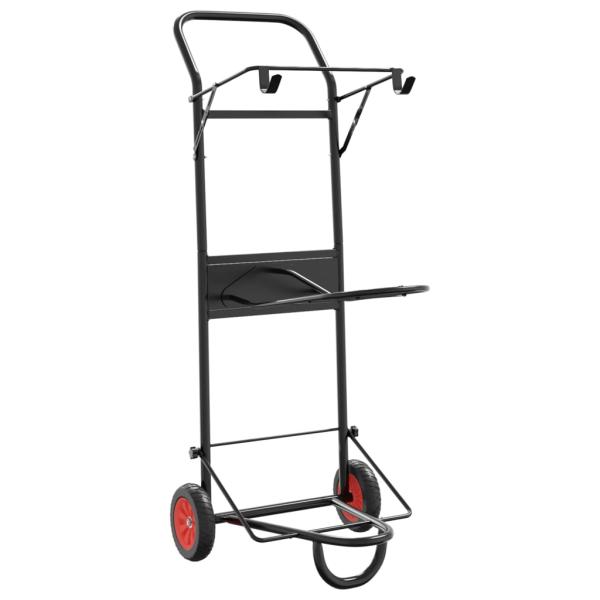 ARDEBO.de - Sattelwagen Klappbar Schwarz Stahl