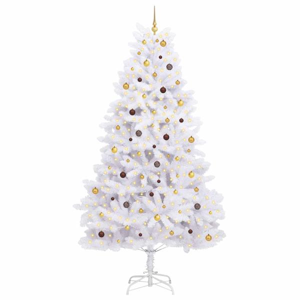 Künstlicher Weihnachtsbaum 300 cm PVC und Stahl Weiß