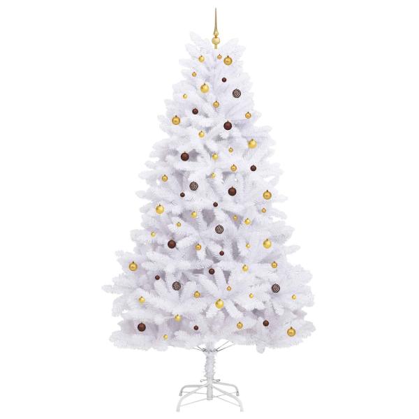 Künstlicher Weihnachtsbaum 300 cm PVC und Stahl Weiß