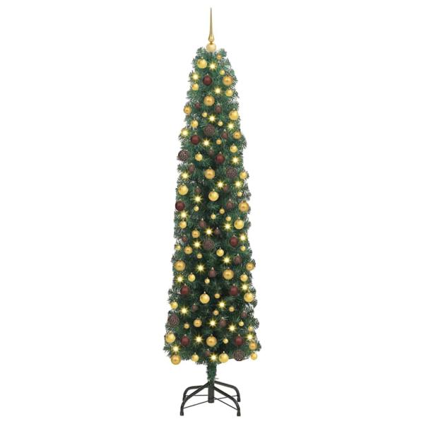 Künstlicher Weihnachtsbaum mit 300 LEDs mit Ständer Grün 180 cm