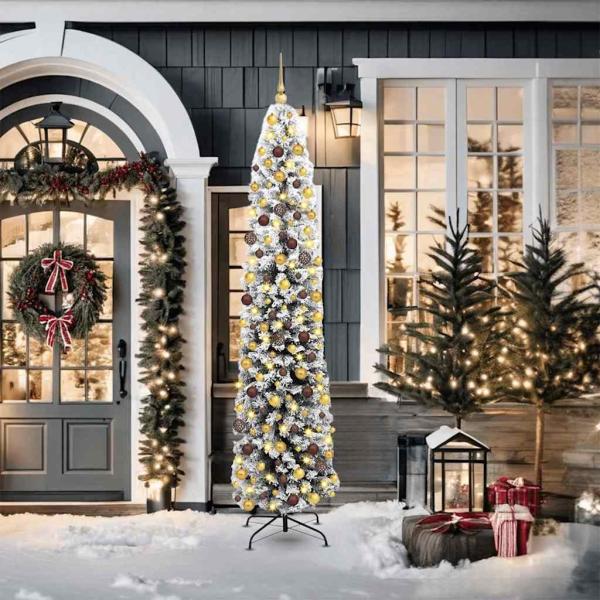 ARDEBO.de - Künstlicher Weihnachtsbaum mit 300 LEDs mit Ständer Grün 210 cm