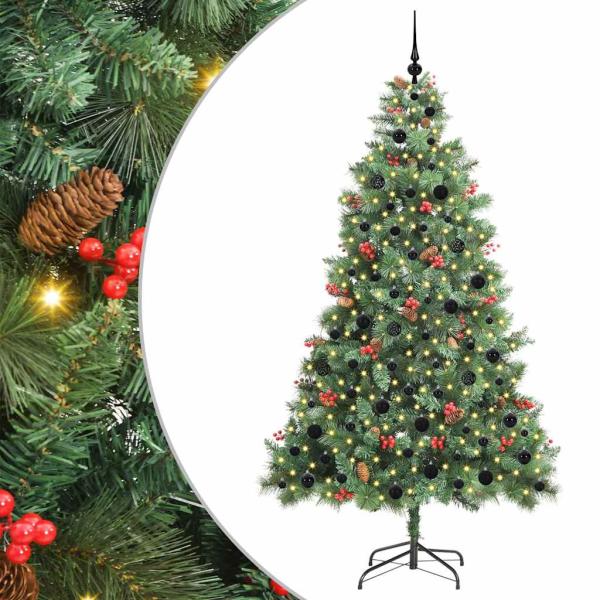 Künstlicher Weihnachtsbaum Grün 210 cm PVC und Metall