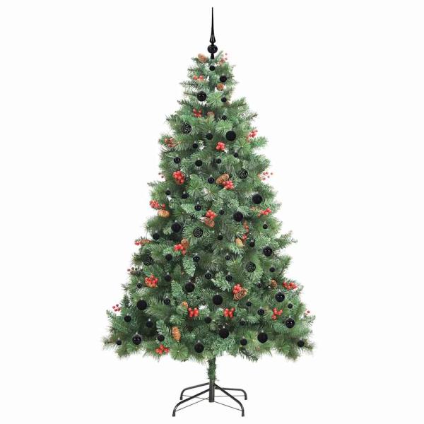 Künstlicher Weihnachtsbaum Grün 210 cm PVC und Metall