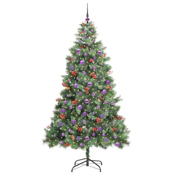 Künstlicher Weihnachtsbaum Grün 210 cm PVC und Metall