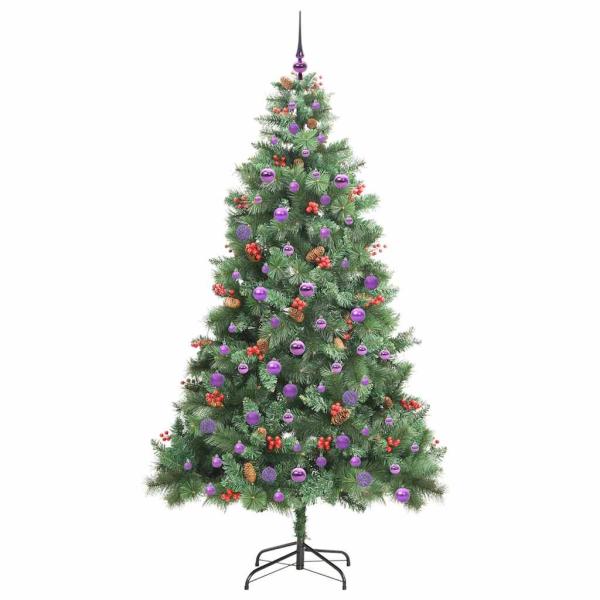 Künstlicher Weihnachtsbaum Grün 210 cm PVC und Metall
