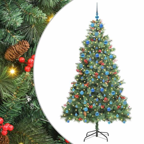 Künstlicher Weihnachtsbaum Grün 210 cm PVC und Metall