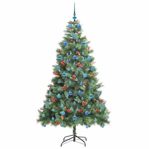 Künstlicher Weihnachtsbaum Grün 210 cm PVC und Metall