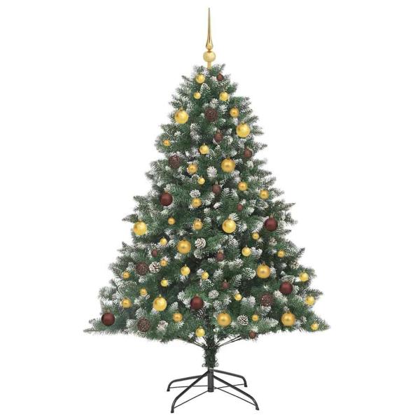 Künstlicher Weihnachtsbaum mit 300 LEDs mit Ständer Grün 180 cm