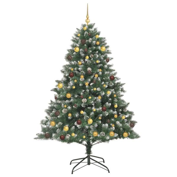 Künstlicher Weihnachtsbaum mit 300 LEDs mit Ständer Grün 210 cm