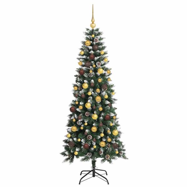 Künstlicher Weihnachtsbaum mit 300 LEDs mit Ständer Grün 180 cm