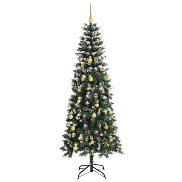 Künstlicher Weihnachtsbaum mit 300 LEDs mit Ständer Grün 210 cm