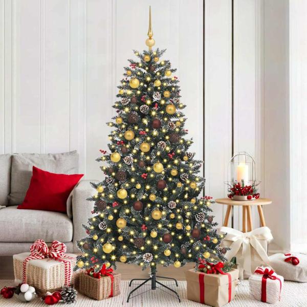 ARDEBO.de - Künstlicher Weihnachtsbaum Grün 180 cm PVC, Plastik und Stahl