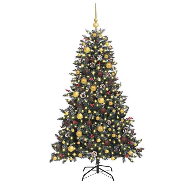 Künstlicher Weihnachtsbaum Grün 180 cm PVC, Plastik und Stahl
