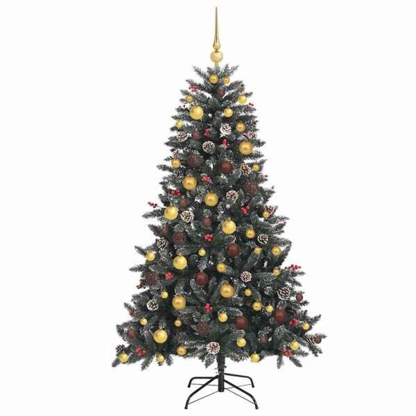 Künstlicher Weihnachtsbaum Grün 180 cm PVC, Plastik und Stahl