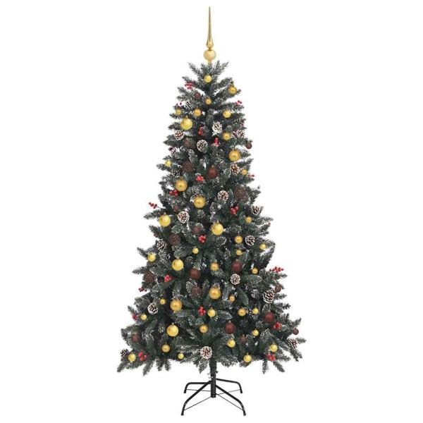 Künstlicher Weihnachtsbaum Grün 210 cm PVC, Plastik und Stahl