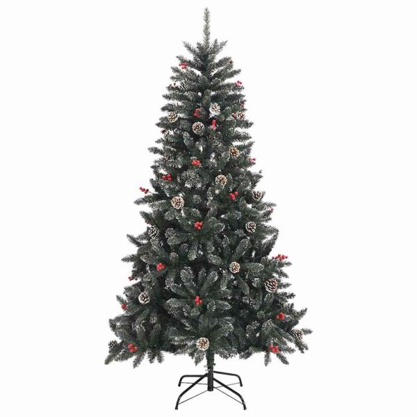 Künstlicher Weihnachtsbaum Grün 210 cm PVC, Plastik und Stahl