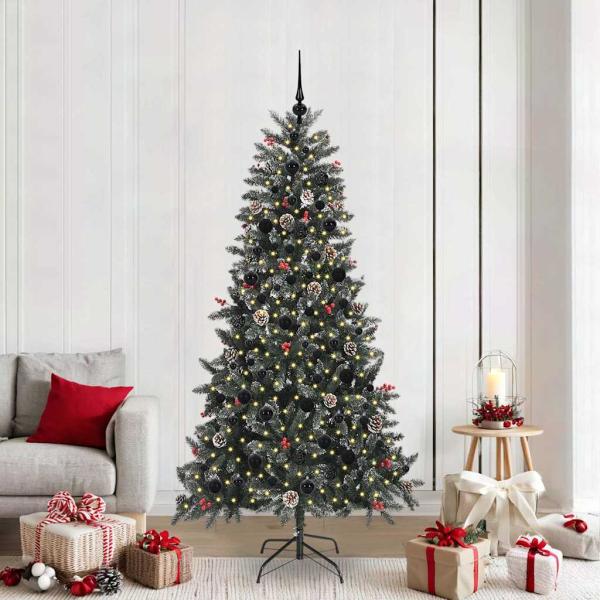 ARDEBO.de - Künstlicher Weihnachtsbaum Grün 210 cm PVC, Plastik und Stahl