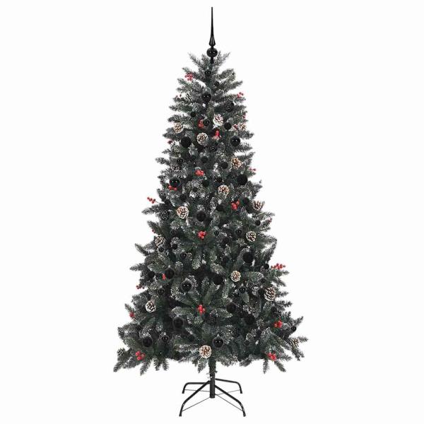 Künstlicher Weihnachtsbaum Grün 210 cm PVC, Plastik und Stahl