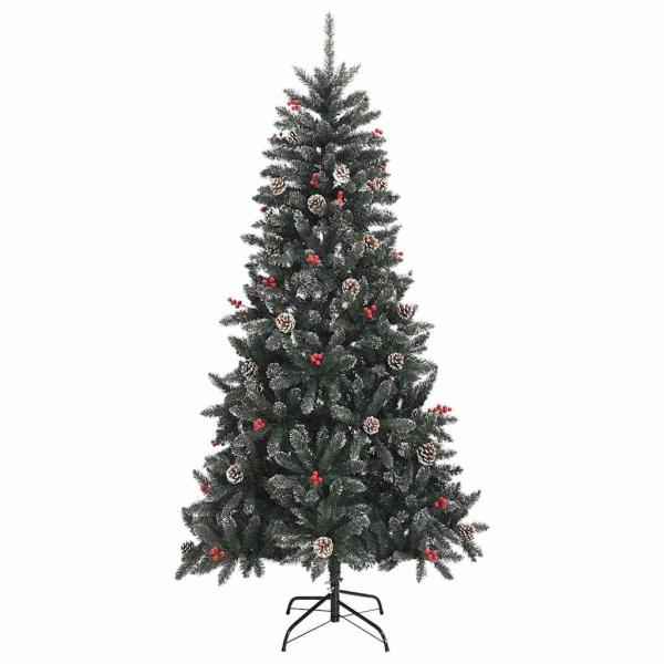 Künstlicher Weihnachtsbaum Grün 210 cm PVC, Plastik und Stahl