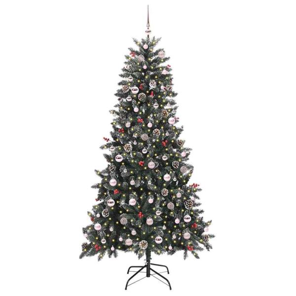 Künstlicher Weihnachtsbaum Grün 210 cm PVC, Plastik und Stahl