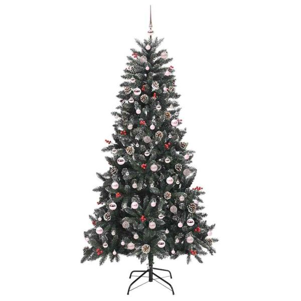 Künstlicher Weihnachtsbaum Grün 210 cm PVC, Plastik und Stahl