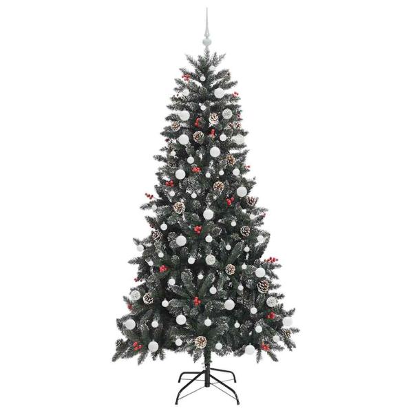 Künstlicher Weihnachtsbaum Grün 210 cm PVC, Plastik und Stahl