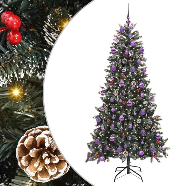 Künstlicher Weihnachtsbaum Grün 210 cm PVC, Plastik und Stahl
