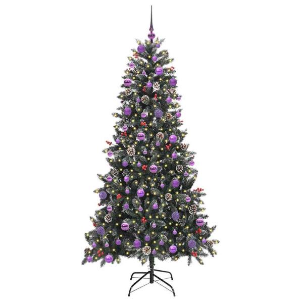 Künstlicher Weihnachtsbaum Grün 210 cm PVC, Plastik und Stahl