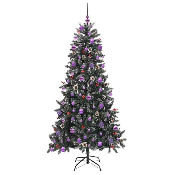 Künstlicher Weihnachtsbaum Grün 210 cm PVC, Plastik und Stahl