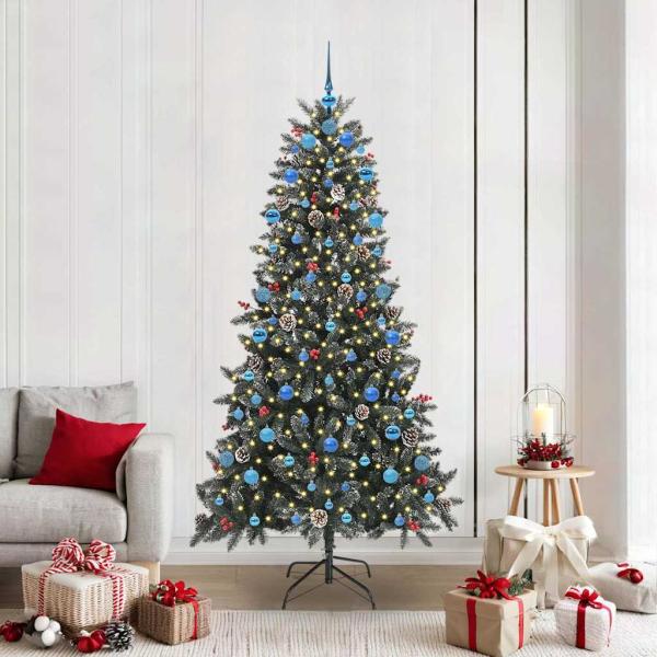 ARDEBO.de - Künstlicher Weihnachtsbaum Grün 210 cm PVC, Plastik und Stahl