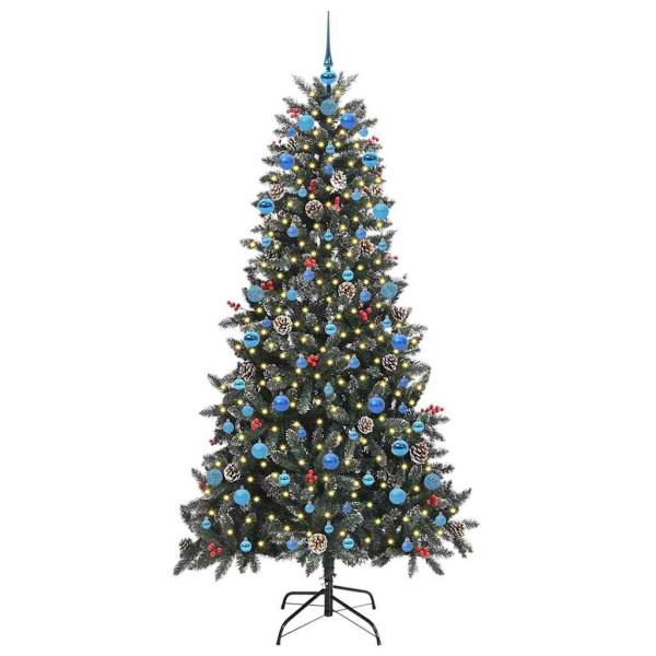 Künstlicher Weihnachtsbaum Grün 210 cm PVC, Plastik und Stahl