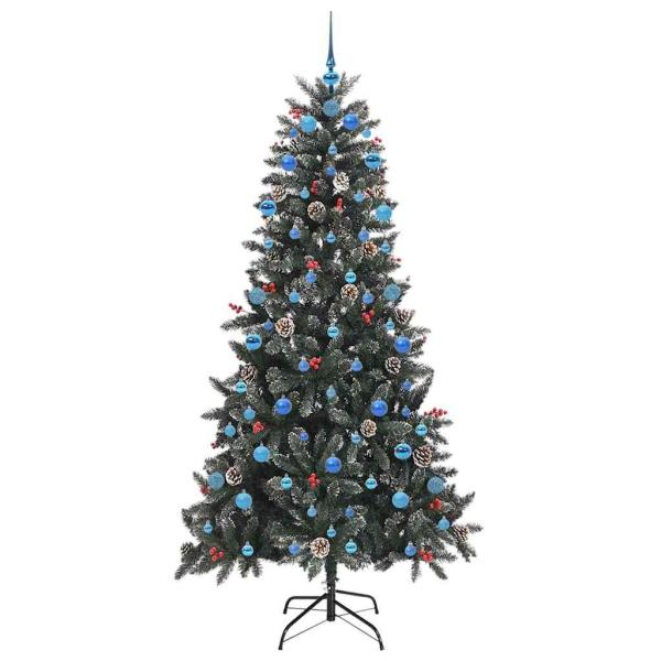 Künstlicher Weihnachtsbaum Grün 210 cm PVC, Plastik und Stahl