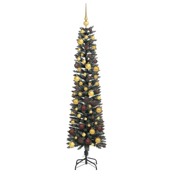 Künstlicher Weihnachtsbaum mit 300 LEDs mit Ständer Grün 180 cm