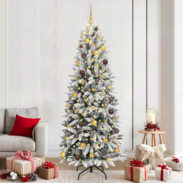 ARDEBO.de - Künstlicher Weihnachtsbaum Weiß 210 cm