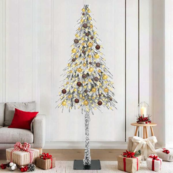 ARDEBO.de - Weihnachtsbaum mit 300 LEDs Weiß 210 cm PE und Stahl