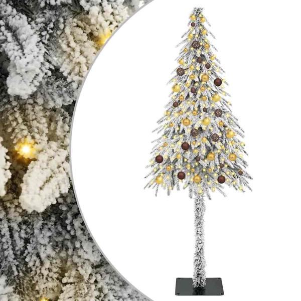 Weihnachtsbaum mit 300 LEDs Weiß 210 cm PE und Stahl