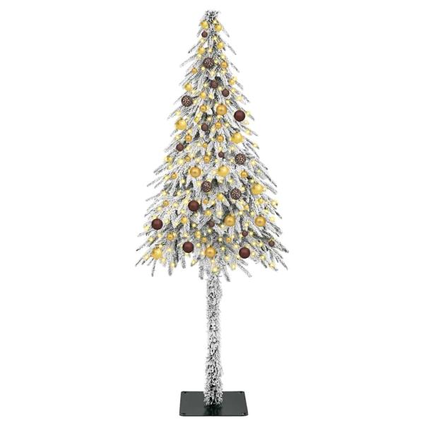 Weihnachtsbaum mit 300 LEDs Weiß 210 cm PE und Stahl