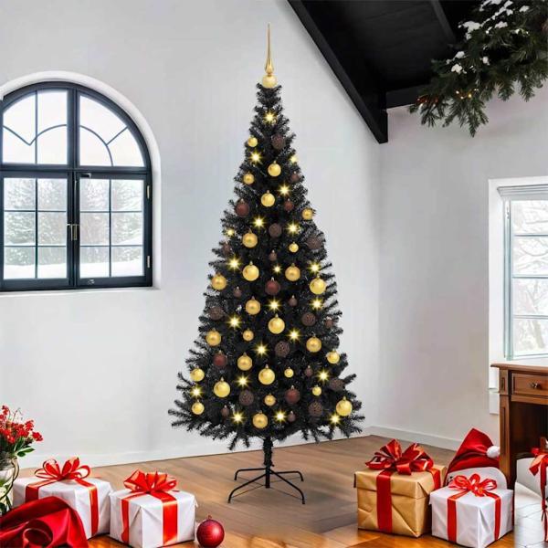 ARDEBO.de - Weihnachtsbaum Schwarz 180 cm PVC