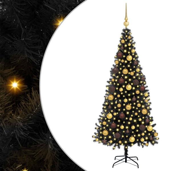 Weihnachtsbaum Schwarz 180 cm PVC