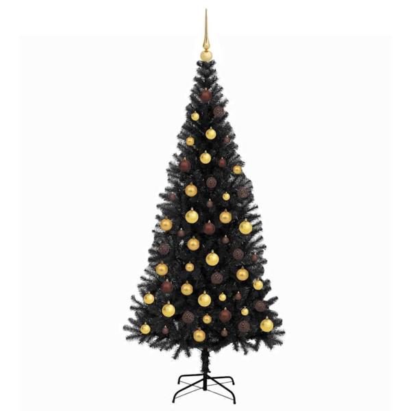 Weihnachtsbaum Schwarz 180 cm PVC