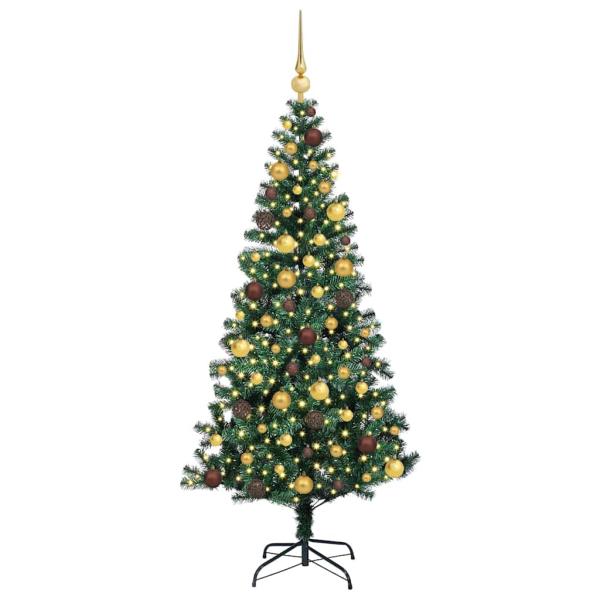 Künstlicher vorbeleuchteter Weihnachtsbaum Grün 180 cm