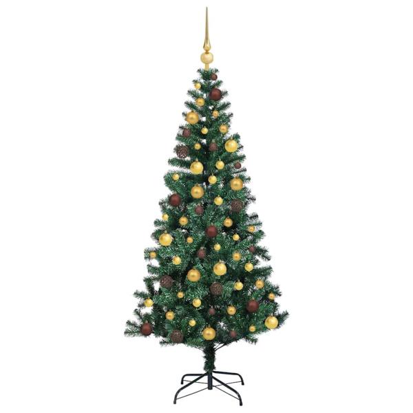 Künstlicher vorbeleuchteter Weihnachtsbaum Grün 180 cm