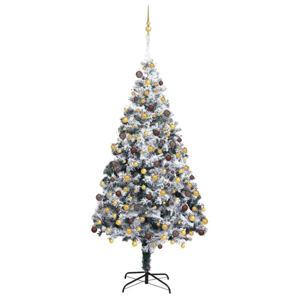 Künstlicher Weihnachtsbaum mit 300 LEDs mit Ständer Weiß 180 cm