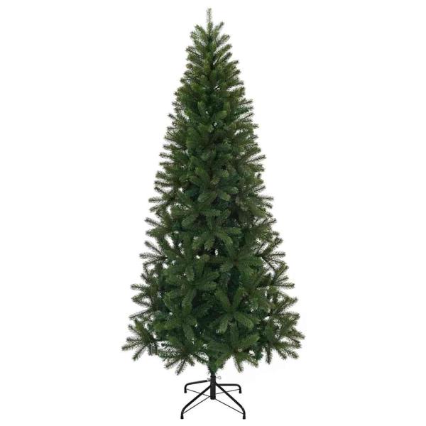 Künstlicher Weihnachtsbaum mit 300 LEDs Grün 210 cm PE und PVC