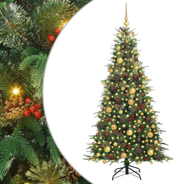 Künstlicher klappbarer Weihnachtsbaum Grün 180 cm PE und PVC