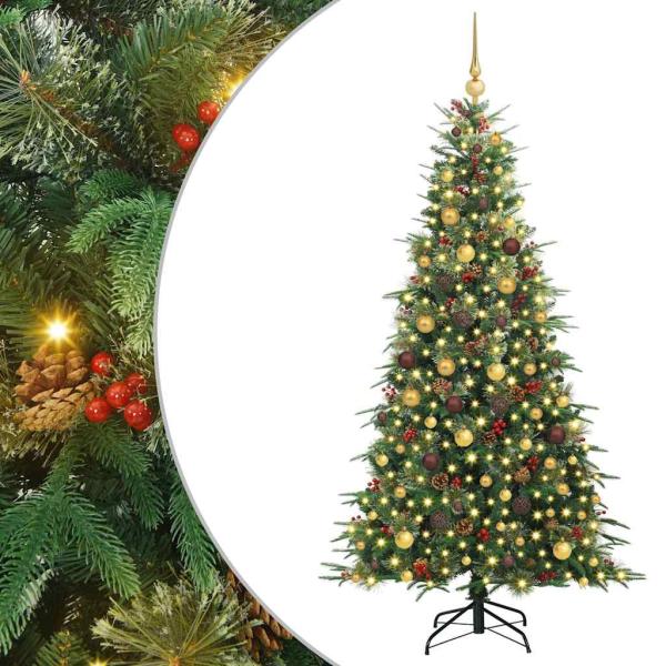 Künstlicher klappbarer Weihnachtsbaum Grün 210 cm PE und PVC