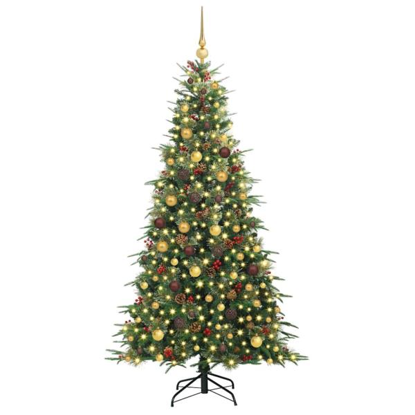 Künstlicher klappbarer Weihnachtsbaum Grün 210 cm PE und PVC