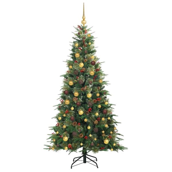 Künstlicher klappbarer Weihnachtsbaum Grün 210 cm PE und PVC