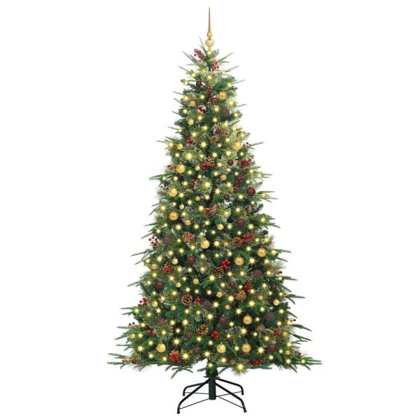 Künstlicher klappbarer Weihnachtsbaum Grün 240 cm PE und PVC